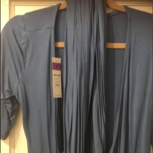 Agnes & Dora wrap top DENIM BLUE NWT MED